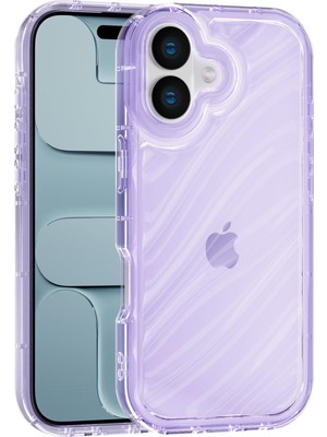 Vissona iPhone 17 Uyumlu Telefon Kılıfı Kamera Çıkıntılı Kabartmalı Parlak Desenli Darbe Emici Silikon Kılıf