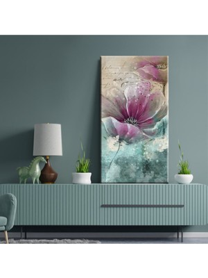 Çiçekli Salon Koridor Oturma Odası Için Uzun Ince Dikey Tablo