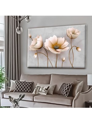 Dekoratif Tablonuz Dekoratif Modern Şık Çiçek Hd Dijital Baskı Yatay Kanvas Tablo E36