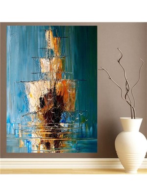 Soyut Modern Yelkenli Tekne Gemi Duvar Hd Baskı Kanvas Tablo Tablosu