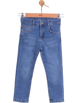 Nk Kids Erkek Çocuk 8-14 Yaş Likralı Boru Paça Kot Pantolon 63705 Mavi