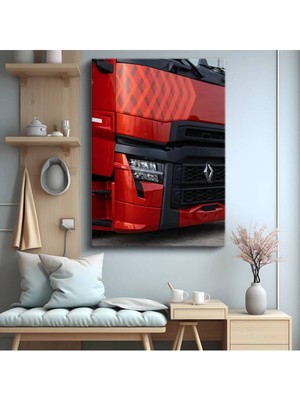 Renault Trucks Modern Kamyon Kanvas Tablo Fransız Ağır Vasıta Tasarımı Tablo