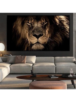 GülsenArt Aslan Dekoratif Hd Baskı Kanvas Tablo Hd Dijital Baskı Yatay Kanvas Tablo 33