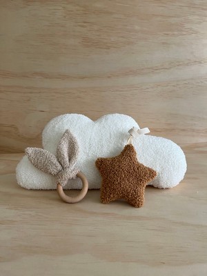 Emzik Zincir ve Askısı diş kaşıyıcı   peluş bulut yastık seti hediyelik  pelüş bulut yastıkemeği ile üretimi