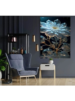 Muhteşem Kalite Lotus Çiçek Hd Hd Dijital Baskı Dikey Kanvas Tablo Oturma Odası Salon Dekor