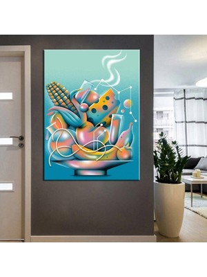 GülsenArt Beslenme Uzmanı ve Diyetisyen Dekorasyon Tabloları Kns-68 Hd Dijital Baskı Dikey Kanvas Tablo 799