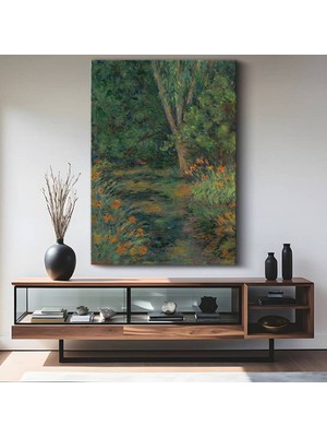 GülsenArt Claude Monet Bahçe Yürüyüş Yolu Kanvas Tablo Duvar Tablosu Dekoratif Ressam Tablosu
