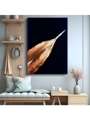 Apollo Uzay Aracı Tarihi Fırlatma Kanvas Tablo Nasa Uzay Programı Tablo