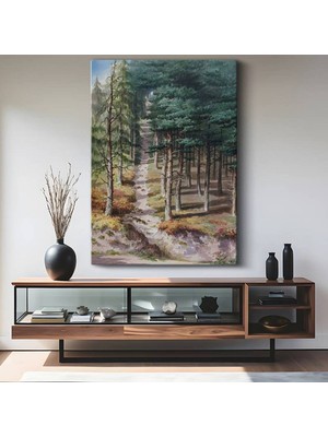 David Cox Çam Ormanı Doğa Patikası Kanvas Tablo Duvar Tablosu Dekoratif Ressam Tablosu