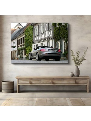 Mercedes-Benz Slr Mclaren Tarihi Kanvas Tablo Alman Sokak Lüks Tablo