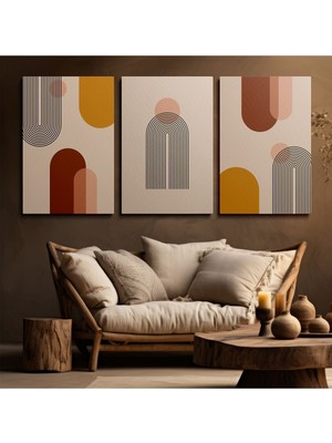 3'lü Set Kanvas Duvar Tablosu Canvas Tablo Boho Klasik Modern Eu 195