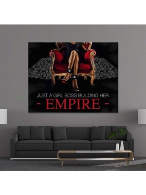 Dekoratif Boss Gırl Hd Dijital Baskı Yatay Kanvas Tablo Oturma Odası Ofis Işyeri Dekoru