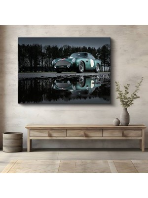 GülsenArt Aston Martin Db4 Gt Klasik Kanvas Tablo Ingiliz Yarış Otomobili Tablo