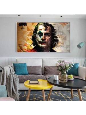 Dekoratif Joker Hd Dijital Baskı Yatay Kanvas Tablo Yatak Odası Genç Odası Dekoru