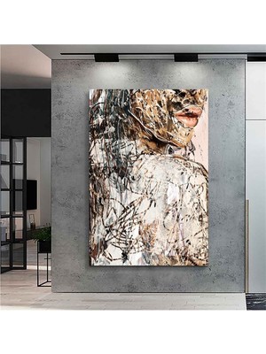 Sürrealist Kadın Hd Baskı Kanvas Tablo Hd Dijital Baskı Dikey Kanvas Tablo Oturma Odası Dekoru