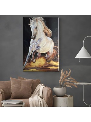 GülsenArt |şık At Tablosu 34 |çerçevesiz Hd Baskı Kanvas Tablo Hd Dijital Baskı Dikey Kanvas Tablo *8*ı
