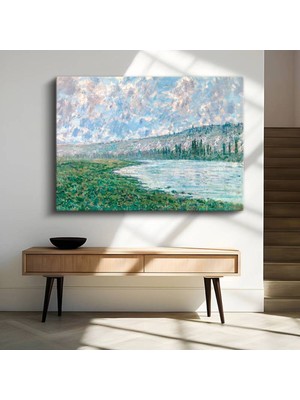 Claude Monet Seine Nehri Su Manzarası Kanvas Tablo Duvar Tablosu Dekoratif Ressam Tablosu