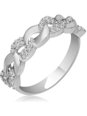 Gumush Hk Gümüş Kadın Yüzük Zirkon Taşlı |Gümüş Takı Hediyelik Ürünler