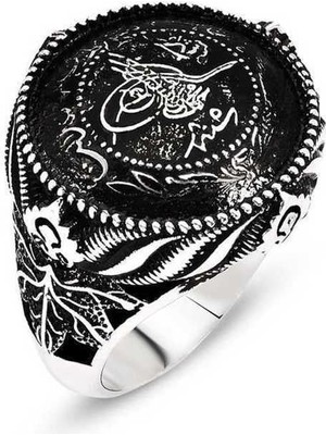 Gumush Hk Gümüş Erkek Yüzük Mühr-ü Ala |Gümüş Takı Hediyelik Ürünler