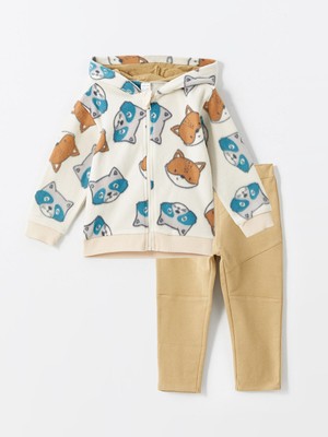 Lc Waikiki Yeni Sezon Kapüşonlu Erkek Bebek Hırka ve Eşofman Alt 2'li Takım