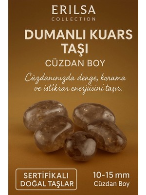 Erilsa Sertifikalı Dumanlı Kuvars Taşı Kütle 10-15 mm – Denge Koruma ve Istikrar Taşı