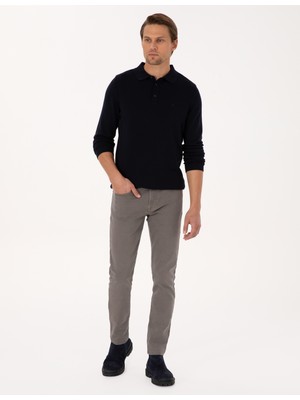 Pierre Cardin Erkek Vizon Slim Fit Jean Pantolon 50317248-VR052