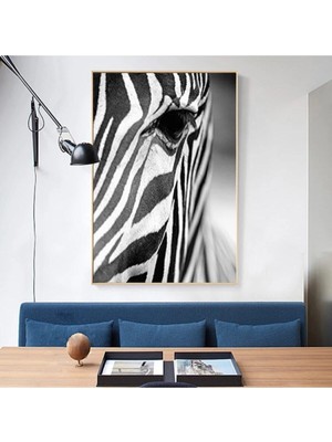 Dekoratif Zebra Hd Baskı Kanvas Tablo Hd Dijital Baskı Dikey Kanvas Tablo 52