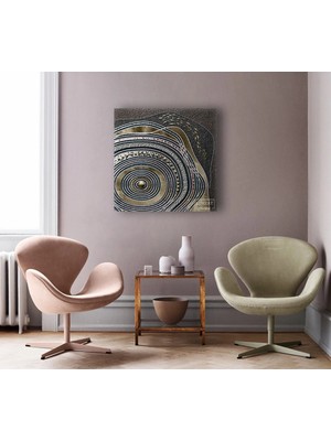 Gold Balıklı Soyut Dekoratif Hd Baskı Kanvas Tablo Hd Dijital Baskı Kare Kanvas Tablo 3213121