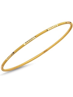 925 Ayar Gümüş 22 Ayar Altın Kaplama Ajda Bilezik