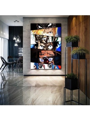 Japon Anime Karakter Gözleri Naruto Dragon Poster Hd Baskı Dikey Kanvas Tablo AR030180