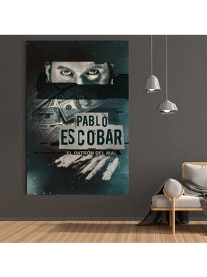 Narcos Hd Dijital Baskı Dikey Kanvas Tablo Hobi Odası Ofis Işyeri Cafe Oturma Odası Dekoru Tablo