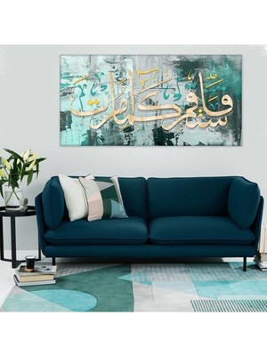 GülsenArt Emrolunduğun Gibi Dosdoğru Ol Yazılı 2x1 Formatında Hd Dijital Baskı Yatay Kanvas Tablo