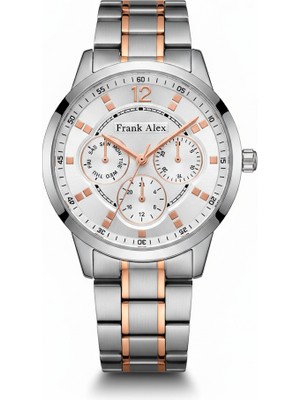 Frank Alex Kadın Kol Saati Gümüş Renk, Gümüş Kadran - Şık Metal Kordon, 2 Yıl Garantili
