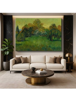 GülsenArt Vincent Van Gogh Bahçe Doğa Manzarası Kanvas Tablo Duvar Tablosu Dekoratif Ressam Tablosu