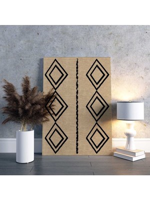 GülsenArt Hd Dijital Dekoratif Dikey Baskı Kanvas Tablo Marakesh 5004 Black Natural