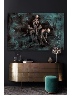 Varoluşsal Sancılar Kanvas Duvar Tablo 100X140CM
