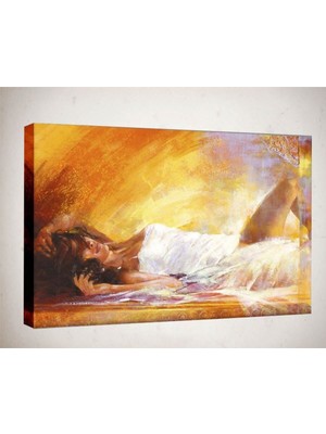 Hd Dijital Baskı Yatay Kanvas Tablo - Nü Resimler- Yatak Odası Ofis Işyeri Dekoratif