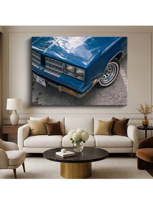 Chevrolet Monte Carlo Klasik Kanvas Tablo Amerikan Arabası Ön Detroit Tablo