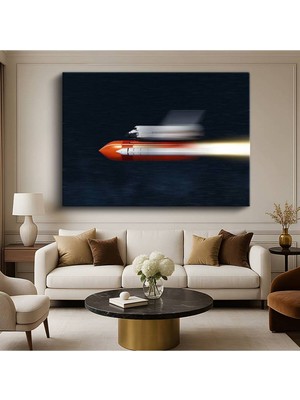 Roket Fırlatma Yüksek Hız Kanvas Tablo Hareket Uzay Aracı Nasa Tablo