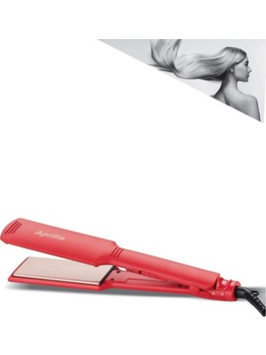 Aprilla AHS-2033 Kırmızı Seramik Kaplamalı Güçlü Saç Düzleştirici 40 mm*120 mm Maşa Boyutu ile Hızlı Isınma
