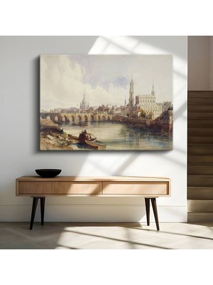 J.m.w. Turner Dresden Tarihi Şehir Manzarası Kanvas Tablo Duvar Tablosu Dekoratif Ressam Tablosu