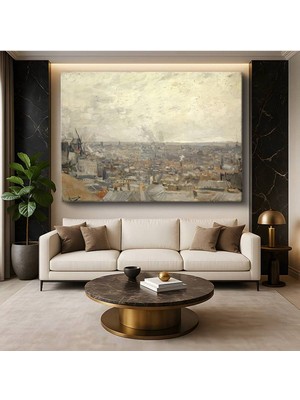 Vincent Van Gogh Paris Şehir Manzarası Kanvas Tablo Duvar Tablosu Dekoratif Ressam Tablosu