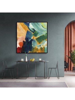 GülsenArt Yağlı Boya Görünümlü Boya Görünümlü Tablo Hd Dijital Baskı Kare Kanvas Tablo Salo Dekor 875