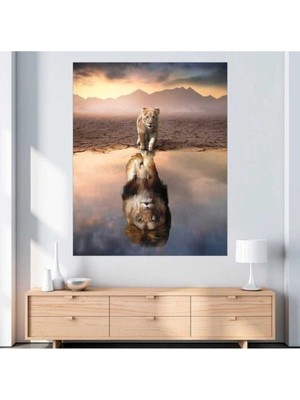 Dekoratif Reflectıon Hd Baskı Kanvas Tablo Hd Dijital Baskı Dikey Kanvas Tablo