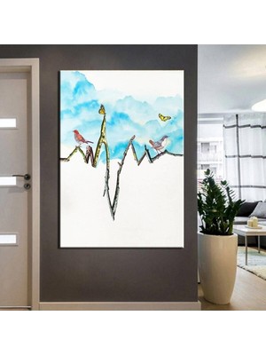 Poliklinik Klinik Hastane Dekorasyonu Medikal Hastane Tabloları Hd Djital Baskı Dikey Kanvas Tablo