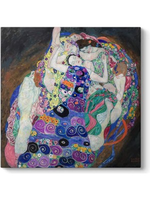Gustav Klimt - The Virgin - Tablosu Hd Dijital Baskı Kare Kanvas Tablo 52