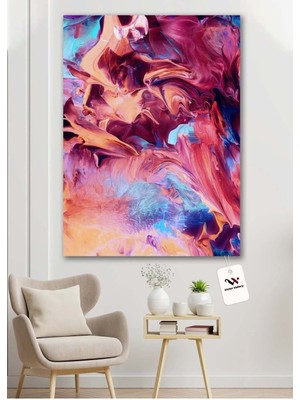GülsenArt Sürreal Pudra Hd Dijital Baskı Yatay Kanvas Tablo Oturma Odası Işyeri Ofis Dekoru