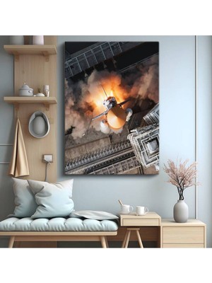 Uzay Mekiği Roket Fırlatma Kanvas Tablo Nasa Orbital Araç Dinamizmi Tablo