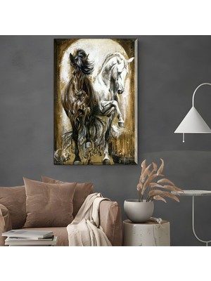 |şık At Tablosu 5|çerçevesiz Hd Baskı Kanvas Tablo Hd Dijital Baskı Dikey Kanvas TABLO124