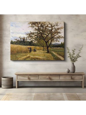 GülsenArt Léon Lhermitte Hasat Zamanı Kırsal Manzara Kanvas Tablo Duvar Tablosu Dekoratif Ressam Tablosu